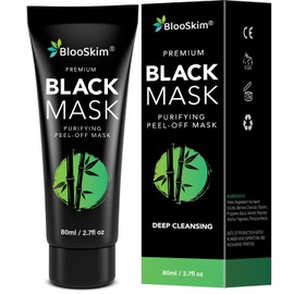 Blueskin Blackhead Remover Mask for Face: Black Peel Off Face Mask - Charcoal Refreshing Vegetable Formula for Oily and Combination Skin 2.8 floz 2.87 Ounce / 얼굴용 블루스킨 블랙헤드 리무버 마스크: 블랙 필 오프 페이스 마스크 - 지성 및 복합성 피부용 숯 상쾌한 식물성 포뮬러 2.8 floz 2.87 Ounce