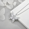 Veshon Birthstone Butterfly Necklace 925 Sterling Silver Celtic Knot Diamond