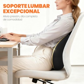 Soporte Lumbar para Auto y Oficina, Cojín Lumbar de Espuma Memory Foam