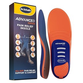 Dr. Scholl’s Advanced Pain Relief Insoles for Men & Women, Heavy Duty Orthotics Inserts for Work Shoes & Boots, Plantar Fasciitis & Arch Support, Shock-Absorbing, Supports up to 150kg, F UK 8.5-9