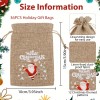 Feelso Drawstring Holiday Gift Bags (36pcs) Various Sizes, Christmas Burlap