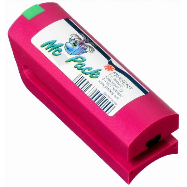 C.E. PATTBERG Ringelbandspleißer McPack pink zum Basteln, Dekorieren & Verpacken von Geschenken, zu jedem Anlass, für Ringelbänder bis zu 40 mm Breite geeignet