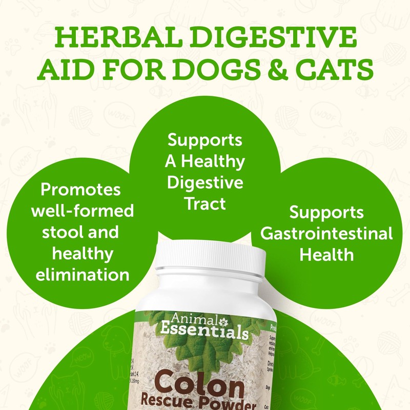 Animal Essentials Colon Rescue Powder - Herbal Digestive Aid for