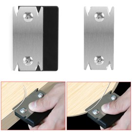 MYLEUS Woodworking Edge Trimmer - Portable Manual Edge Banding Cutter for Wood PVC ABS Veneer - Durable Stainless Steel Blade - Deburring Tool,with Replacement Blades