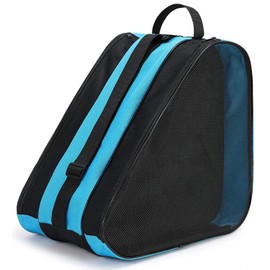Bolsa Para Patines,Mochila para Patines,Bolsa de Patinaje Sobre Hielo para Guardar Patines en Linea Patines de Cuatro Ruedas Patines Roller Patinaje Artistico para Mujeres, Hombres, niños (Azul)