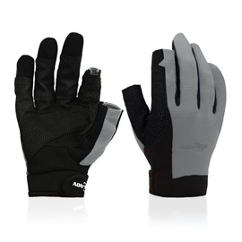 2XK-NOV 1 Pair of High Wear Resistance Sailing Gloves, Two Fingerless Gloves, Rowing Gloves, for Sailing, Yacht, Sailing, Paddling, Kayaking, Fishing, Men and Women (Grey, XL)