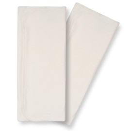 Nora's Nursery 3 Layer Cotton Prefolds 2 Pack with Snaps | Super Soft, Reusable, and Absorbent Cloth Diaper Liners | Gentle Cotton Diapering Solution for Babies