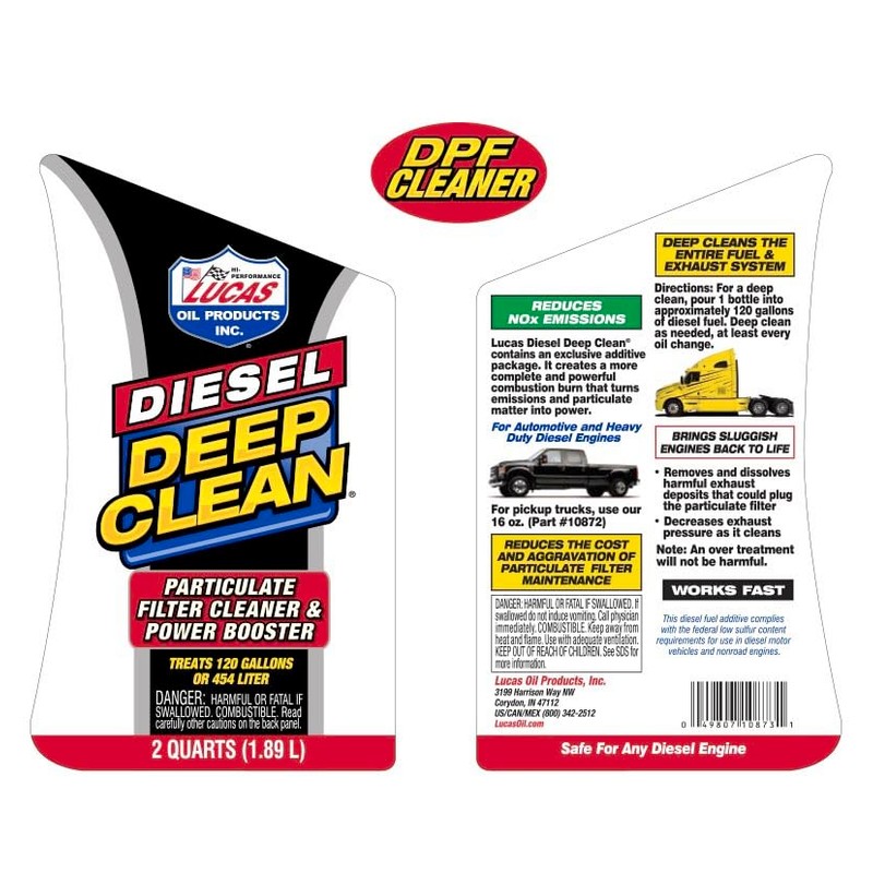 Lucas Oil 10873 Diesel Deep Clean - 64 Ounce