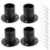 BTSKY Pack of 4 Stainless Steel Pole Sockets Flange Rod