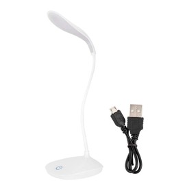 Hongzer USB Charging Table Lamp with Flexible Neck, 3 Levels Dimmable LED Desk Light with Touch Switch, Night Reading Lamp, USB Table Lamp Dimmable