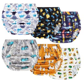 Joyo roy 6Pcs Plastic Training Pants Plastic Diaper Covers 5T Toddler Plastic Underwear for Toddlers Plastic Underwear Cover Rubber Pants for Toddlers Rubber Training Pants for Toddlers Clothing Cover