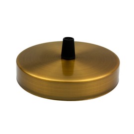 LEDSone 100mm Black Ceiling Rose Pendant Lamp with Cable Handle Clamp Plate for Lights Pendant Lamp Complete Set (Yellow Brass)