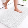 OLANLY Luxury Chenille Bath Mat, Extra Soft Thick Absorbent Shaggy