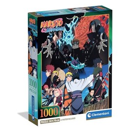 Clementoni Naruto 37052 Puzzle 1000 Pieces, Compact Box - Puzzle for Adults 14-99 Years, Gift for Men and Women, Made in Italy