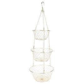 Multifunction 3 Tier Removable Hanging Fruit Baskets Vegetable Storage Organizer for Kitchen Garden