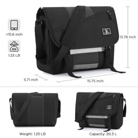 OIWAS Messenger Bag - 14 Inch Messenger Bag Men, Messenger Bag For Women, Lightweight Water Resistant Computer Bag, School Book Bag