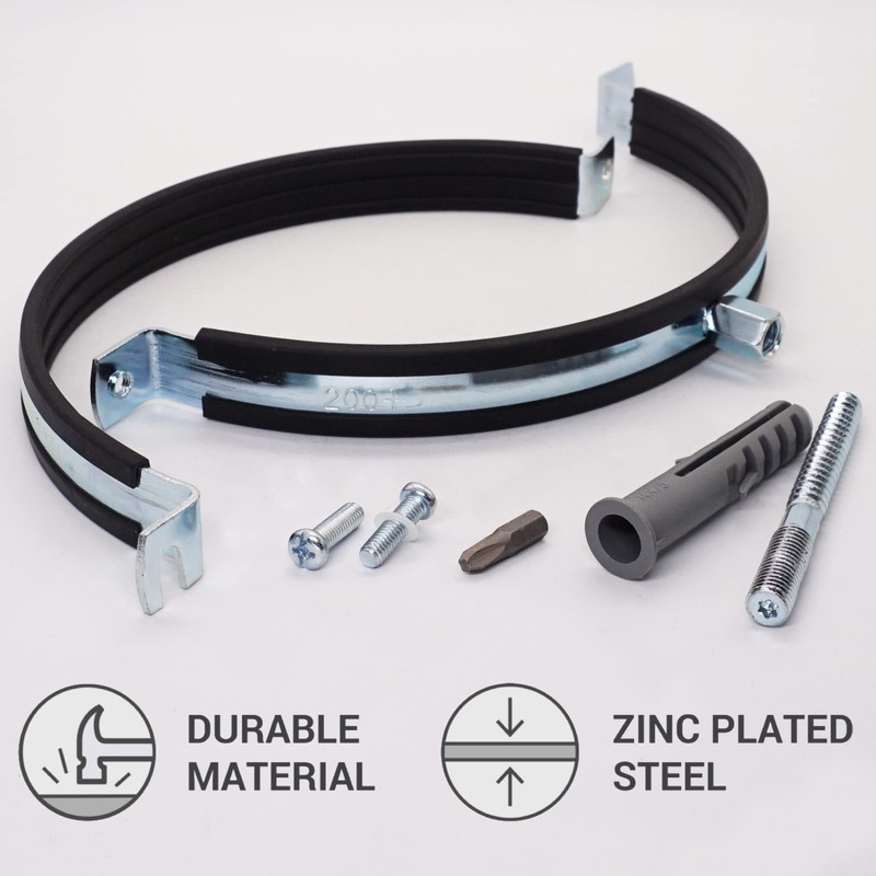 SKIR'CO Pipe Carrier with Rubber Lining for 200 mm Pipes,
