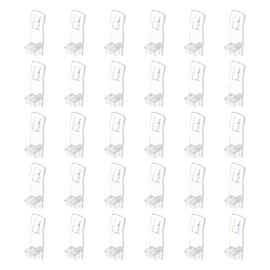 HARFINGTON 40pcs Cabinet Shelf Clips 6.4mm/0.25" Self-Locking Plastic Shelf Support Peg Clips for 20mm Board Furniture Bookcase Wardrobe Kitchen Cupboard, Transparent