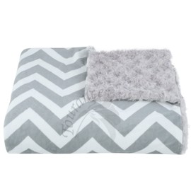 Tourance Luxury Chevron Baby Blanket - Ultra Soft & Fluffy Toddler Blanket for Winter, Cozy & Award-Winning Design, Ideal for Baby Showers (Grey, Crib 30"x30")
