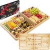 DWATAN Tennis Court Charcuterie Board with Net, 17.3-Inch Bamboo Tray