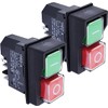 Pair of IP55 Electric On Off Switch Red and Green