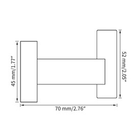Miyili Bath Towel Hook Polished Stainless Steel Coat/Robe Clothes Hook for Kitchen Garage Wall Mounted (2 Pack), B02C2