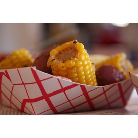 SNL 1lb Paper Food Trays, Durable, Made in USA. Holds Nachos, Fries, Hot Corn Dogs, Ice Cream and more. - 1 Pound Capacity, 250 Pack.