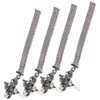 4Pcs Shoe Clips 4 Diamond Tassel Claw Chain Women's Boots