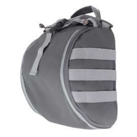 BORDSTRACT Outdoor Helmet Bag, Nylon Waterproof Motorcycle Bike Bicycle Helmet Storage Bag Zipper Pocket Padded InteriorLarge Capacity for Camping HikingTravel Fishing(Gray)