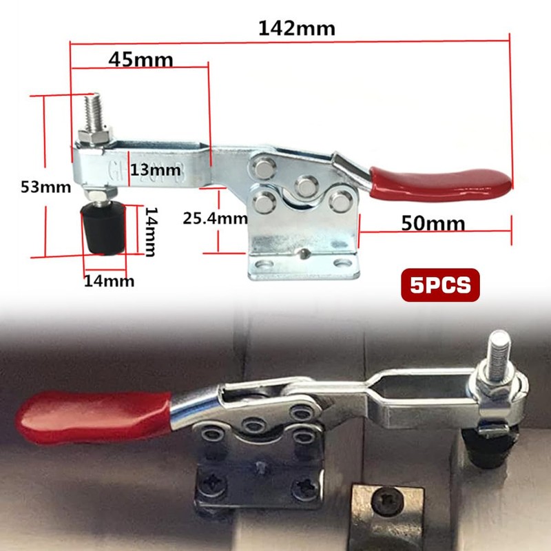 GH-201-B Quick Release Clamp, Pack of 5, Knee Lever Clamp,