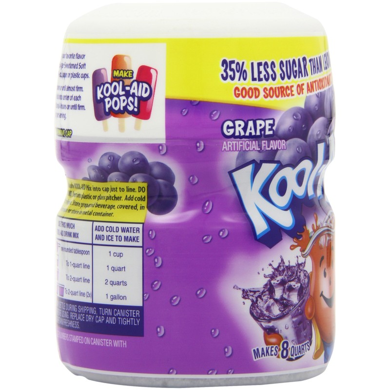 Kool-Aid Drink Mix, Sugar Sweetened Grape, 19-Ounce Container (Pack of