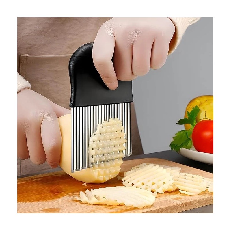 YOFAN French Fry Slicer - Large Crinkle Cutter