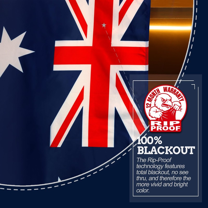 Anley Rip-Proof Double Sided 3-Ply Australia Flag 3x5 Foot -
