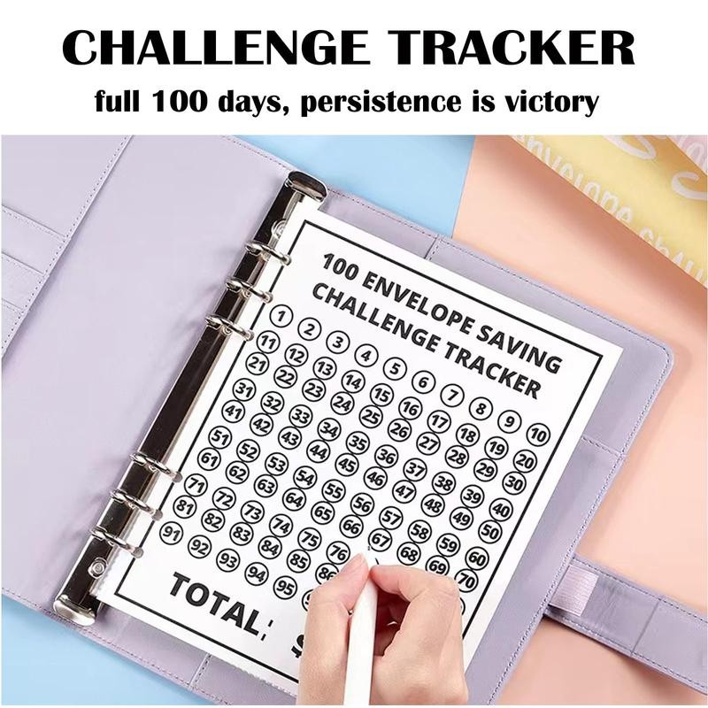 100 Envelopes Money Saving Challenge, Money Saving Planner Cash Envelope