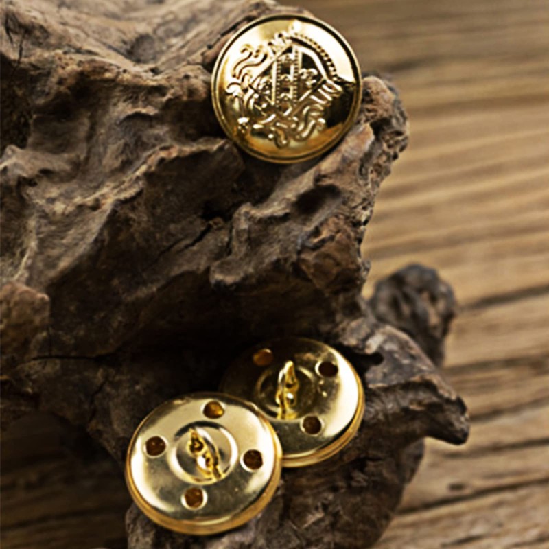 Pack of 40 Gold Blazer Buttons Suit Buttons Round Shape