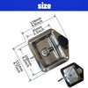 4-3/4"X4-7/8" Tool Box Latch T Handle Latches with Lock, Trailer