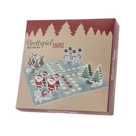 Christmas Dice Game Ludo for 2-4 Players - Winter Board Game for Children from 5 Years - Board Game Classic Family Game Christmas Santa Gnome Gift