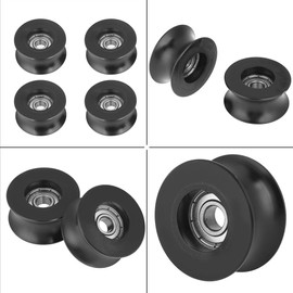 Pulley, 4pcs 0840UU U Type U-Groove Pulley Roller Guide Wheel 8x40x20.7mm