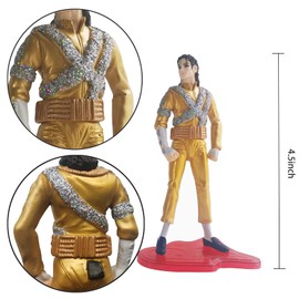 BOMJJOR 5 Pack Michael Jacksn Dolls Rock King Classic Album Action Figure Toy Playset with Box (Concert Version)