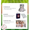 DolliBu Squat White Tiger Stuffed Animal with Baseball Plush -