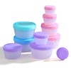 IKiKiCubee Small Containers with Lids, Reusable Plastic Containers for Snack
