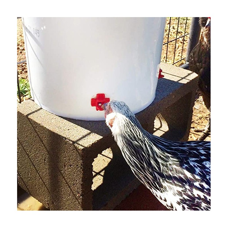 MEWTOGO 20 Pack Horizontal Chicken Nipples Waterer - Automatic Chicken
