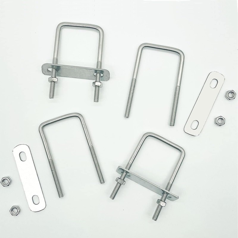 6 Pieces M6 U-Bolt 100 mm x 50 mm U