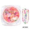 Vaguelly 12pcs DIY Manicure Supplies Multi-Shaped Gems Stickers Holographic Nail