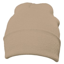 DonDon Men's Hat, Women's Winter Hat, Beanie, Classic Design, beige
