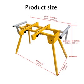 Gabasinover Heavy Duty Steel Construction Miter saw stand secure portable workstation Compatible With any other Brand's Miter Saw Carpenters Contractors and DIY Chose yellow