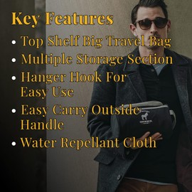 Pete & Pedro Toiletry Bag - Dopp Kit For Men & Women | Travel-Size For Toiletries, Cosmetics, & Shaving | Big, Includes Hanger Hook, Handle, 3 Sections, Water-repellent | As Seen on Shark Tank