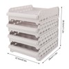 4PCS Egg Container for Refrigerator PP Stackable Shockproof Egg Drawer