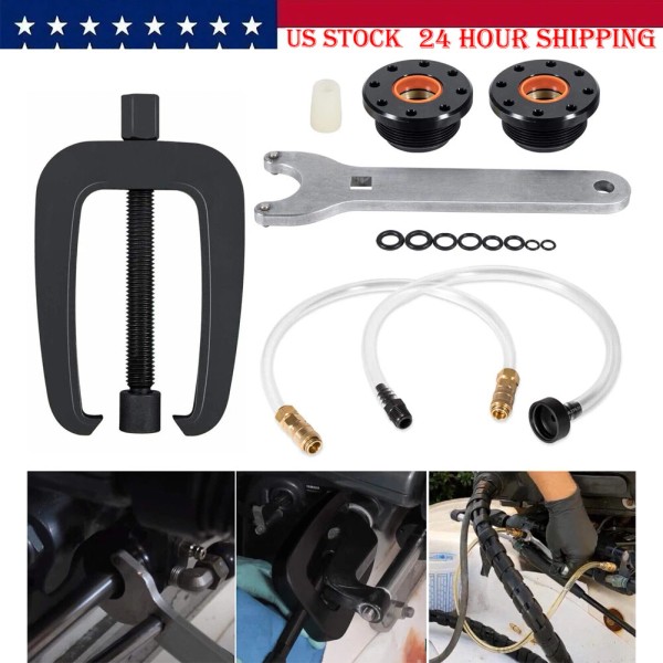 VSSHOP for Seastar Hydraulic Steering Cylinder Seal for HS5157+Bracket Puller+Bleed