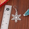 Snowflake Pierced Hook Dangle Earrings for Women Crystal Snowflake Sparkly
